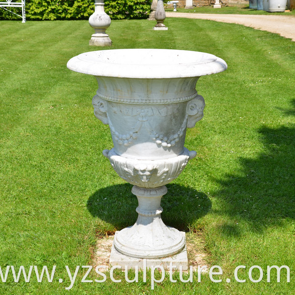 white marble flower pot 